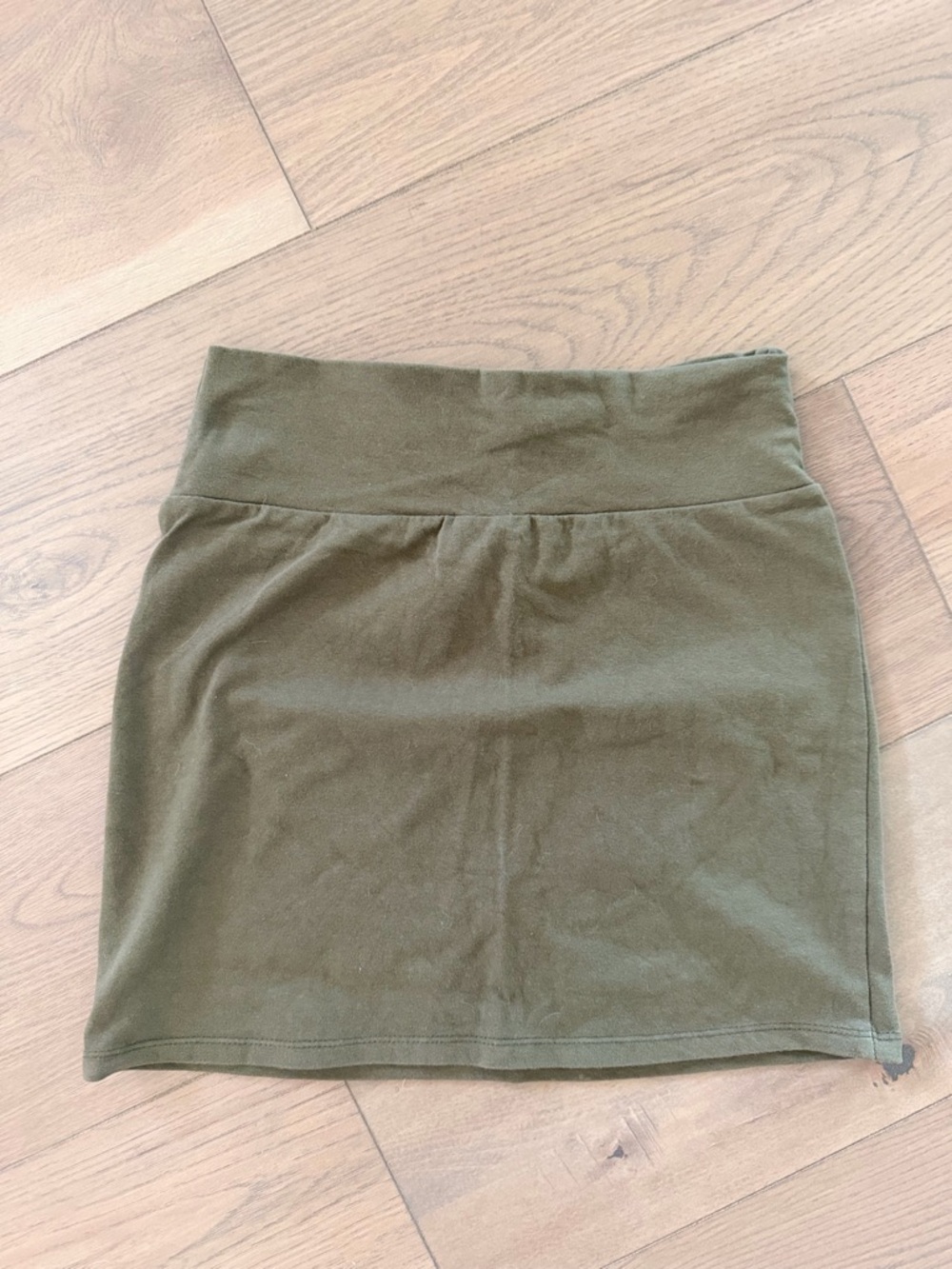 Full Tilt Olive Green Stretch Mini Skirt